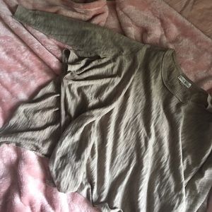 Brown/Cream Flowy Long Sleeve Top